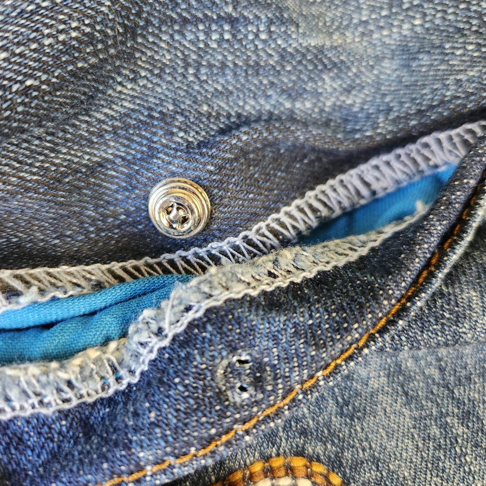 Rocawear Jeans Men 42 Patchwork Denim Y2k Embroidered Wide Leg Baggy Grunge Punk - Picture 6 of 10